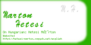 marton hetesi business card